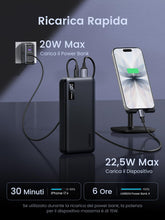 Carica l'immagine nel visualizzatore di Gallery, UGREEN Zapix 22.5W Power Bank 20000mAh Caricatore Portatile USB C PD 20W
