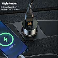 Carica l'immagine nel visualizzatore di Gallery, Caricabatteria Auto USB C 30 W, Adattatore Mini 2.4A con Display a LED di Tensione per Caricatore Auto da 12 W e 18 W PD