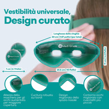 Carica l'immagine nel visualizzatore di Gallery, Medi Grade Maschera Occhi Gel Freddo con 2 Cuscinetti per Occhi, Set Verde