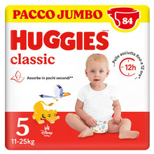 Carica l'immagine nel visualizzatore di Gallery, Huggies Classic, Pannolini Taglia 5 (11-25Kg), Protezione completa, Pacco Jumbo, 84 Pz