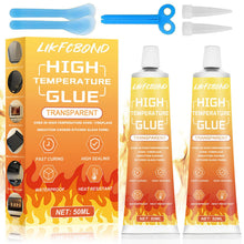 Carica l'immagine nel visualizzatore di Gallery, Colla Alte Temperatura, Silicone Alte Temperature, 2 Pezzi, 50ML