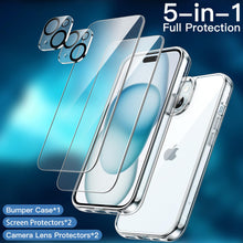 Carica l'immagine nel visualizzatore di Gallery, JETech Cover 5 in 1 per iPhone 15, Anti-Ingiallimento, Trasparente