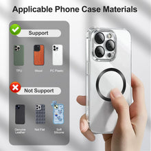 Carica l'immagine nel visualizzatore di Gallery, Adesivo universale ad anello in metallo per magnete ad anello MagSafe, compatibile con caricabatterie wireless MagSafe p