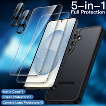 Carica l'immagine nel visualizzatore di Gallery, JETech Cover Opaca 5 in 1 per Samsung Galaxy S25, Nero