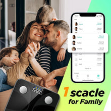 Carica l'immagine nel visualizzatore di Gallery, RunStar Bilancia pesapersone e percentuale grasso, Bilancia smart digitale e precisa con ampio display, Analizzatore di 