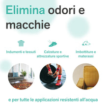 Carica l'immagine nel visualizzatore di Gallery, BactPro - BactHome - elimina odori, macchie di sudore e urina da materassi, vestiti, tessuti, scarpe e attrezzature spor