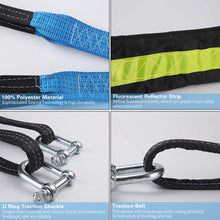 Carica l'immagine nel visualizzatore di Gallery, Cinghia Traino Fuoristrada Auto, 9T Corda Traino Elastica Recupero Tuning (5M), Heavy Duty Car Essentials Professionale 
