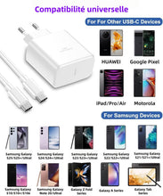 Carica l'immagine nel visualizzatore di Gallery, 2 Pezzi 45W USB C Caricatore Caricabatterie Rapido Caricabatterie Veloce con 3M Cavo per Samsung Galaxy S26 S25 S24 S23 