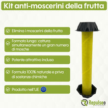 Carica l'immagine nel visualizzatore di Gallery, Trappola per Mosche dei Frutti ✯Made in UE✯, Anti Moscherini Interno, Attrape Moscherini Cucina, Piega Moscherini e Mosc