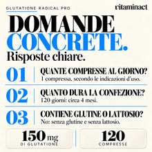 Carica l'immagine nel visualizzatore di Gallery, Glutatione Radical Pro – 120 Compresse Con Alto Dosaggio di Rosa Canina e Cardo Mariano - Contribuisce alla normale funz