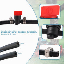 Carica l'immagine nel visualizzatore di Gallery, VooGenzek 2 Pezzi 1/4" Interruttore del Carburante On/Off in linea, 6-8 mm Plastica Valvola Arresto Carburante, con 4 Pe