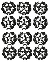 Carica l'immagine nel visualizzatore di Gallery, StampaGenerale® - 12 Pz Bollino Adesivo per Targa Auto e Moto con Stemma Logo RI in PVC Resistente e Impermeabile Facile