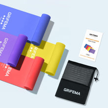 Carica l'immagine nel visualizzatore di Gallery, GRIFEMA GA5002 Fasce Elastiche Fitness Set da 4 1.8m – Elastici Palestra