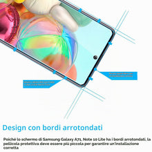 Carica l'immagine nel visualizzatore di Gallery, NEW'C Pellicola Vetro per Samsung Galaxy A71, Note 10 Lite, Vetro Temperato