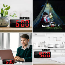 Carica l'immagine nel visualizzatore di Gallery, JQGO Sveglia Digitale da Comodino, Sveglia Digitale da Comodino Snooze con Visualizzazione, Ampio Display LED Digitale/D