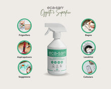Carica l'immagine nel visualizzatore di Gallery, ECASAN Spray Igienizzante Multiuso Spray Disinfettante Tessuti, Superfici e Oggetti, Sanificante Ambienti Prodotto Natur