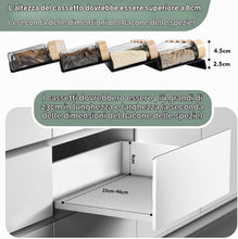 Carica l'immagine nel visualizzatore di Gallery, AiQInu Porta Spezie da Cassetto 8 Pezzi, Portaspezie Estensibile da 23cm a 46cm, Organizer per Cassetti per Spezie, Organizer Spezie Cucina, per Cucina, Piano di Lavoro, Armadio, Mensola