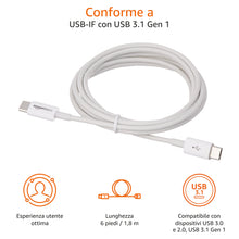 Carica l'immagine nel visualizzatore di Gallery, Amazon Basics Cavo di ricarica rapida da USB-C a USB-C, velocità 480 Mbps, certificato USB-IF, per ricarica rapida Apple