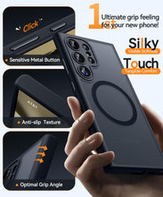 Carica l'immagine nel visualizzatore di Gallery, CANSHN Magnetica Cover per Samsung Galaxy S24 Ultra (6.8 Pollici), [Protezione Completa Della Fotocamera] Custodia Trasl