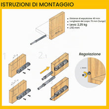 Carica l'immagine nel visualizzatore di Gallery, EVOTRADE Premi e Apri Universale per Ante, Push Pull per Mobili, Spingi e Apri per Sportelli della Casa, Apertura a Pres