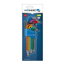 Carica l'immagine nel visualizzatore di Gallery, Högert Technik - Chiave TORX I Set da 9 pezzi I Dimensioni da T10 a T50 I In acciaio legato S2 I Resistente alla deforma