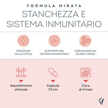 Carica l'immagine nel visualizzatore di Gallery, Ferro Integratore Bisglicinato 28 mg + Vitamina C e Rame - 180 Capsule