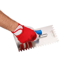 Carica l'immagine nel visualizzatore di Gallery, Mivos Cazzuola dentata 8 x 8, in acciaio inox, dentata, 270 x 130, con impugnatura morbida, spatola per capelli antirugg