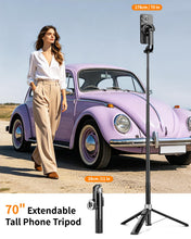 Carica l'immagine nel visualizzatore di Gallery, Victiv Magnetico Treppiede Smartphone, 178cm Bastone Selfie Cavalletto per Smartphone, Portatile Treppiedi per Mag-safe 