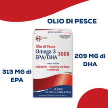 Carica l'immagine nel visualizzatore di Gallery, Matt, Olio di Pesce Omega 3 EPA/DHA 3000, Integratore, 60 Gellule