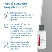 Carica l'immagine nel visualizzatore di Gallery, Saugella Uomo, Detergente Intimo Rivitalizzante Antiodore, 2x750 ml