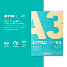 Carica l'immagine nel visualizzatore di Gallery, Colourbook | Carta A3 bianca 42x30cm, 80g/m², 500 fogli | Compatibile laser e inkjet, confezione robusta, uso ufficio e 