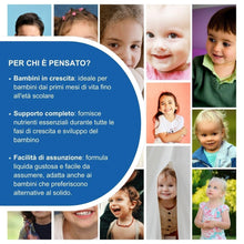 Carica l'immagine nel visualizzatore di Gallery, Omega 3 Bambini OMEGOR Kids Liquido 3+ Anni (140ml) - Estratto da Alga Marina - Gusto di Miele e Arancia con Vitamine C 