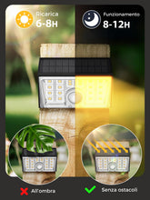 Carica l'immagine nel visualizzatore di Gallery, Smiling Shark WL-06 Lampada Solare da Esterno, 2 Pezzi Luce Solare LED Esterno con Sensore di Movimento 4 Modalità &amp; 120