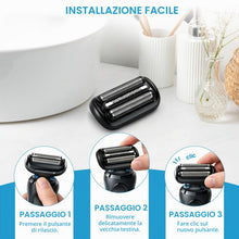 Carica l'immagine nel visualizzatore di Gallery, 2 Pezzi 53B Testina Rasoio Serie 5 6 7 (Nuova Generazione),Adattamento,Nero