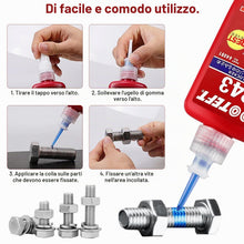 Carica l'immagine nel visualizzatore di Gallery, Frenafiletti Blu &amp; Rosso 2×50 ml – Frenafiletti Medio e Alta Resistenza, Colla Anaerobica per Filettature Metalliche, Da
