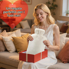 Carica l'immagine nel visualizzatore di Gallery, Homealexa Borsa dell'Acqua Calda, cata con Custodia Peluche Morbida 2L Boule Acqua Calda in Gomma Naturale Beige