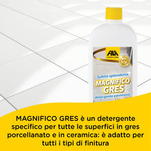 Carica l'immagine nel visualizzatore di Gallery, FILA Surface Care Solutions, MAGNIFICO GRES, Detergente Adatto per Pavimento in Gres Porcellanato Effetto Legno, Detersi