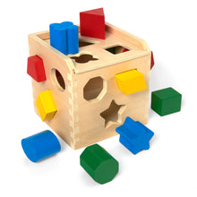 Carica l'immagine nel visualizzatore di Gallery, Melissa &amp; Doug Cubo Incastri con Forme Geometriche, legno, Giochi bambini 2 anni Montessori, Regalo Giocattoli 3 - 4 anni
