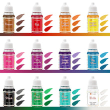 Carica l'immagine nel visualizzatore di Gallery, Coloranti Alimentari a 12 Colori X 10 ML-Grado Alimentare Colorante Alimentare Liquidi Concentrati per Decorare Torte, U