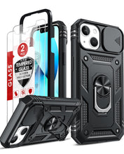 Carica l'immagine nel visualizzatore di Gallery, LeYi Cover per iPhone 13 con Vetro Temperato [2 Pack](Nero)