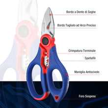Carica l'immagine nel visualizzatore di Gallery, WORKPRO Forbici Elettricista 2 in 1 con Funzione Spelacavi
