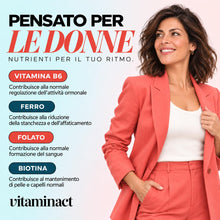 Carica l'immagine nel visualizzatore di Gallery, Multivitaminico Donna – Con Collagene Marino + Acido Ialuronico - Completo di Vitamine e Minerali - Per Donna Fino ai 50