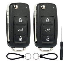 Carica l'immagine nel visualizzatore di Gallery, SUPALAND 2 Pezzi 3 Tasti Auto Guscio Chiave Telecomando Con Lama Per VW Polo Golf Eos MK6 Beetle Passat Touran Caddy Sha