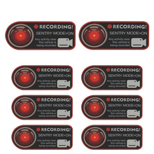 Carica l'immagine nel visualizzatore di Gallery, 8 Pezzi Adesivi per Dash Cam – Segnale di Avviso Presenza Telecamera in Vinile per Auto e Veicoli – Vetrofanie Resistent