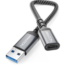 Carica l'immagine nel visualizzatore di Gallery, deleyCON Adattatore USB-C a USB 10 Gbps - Presa C a Spina A - Cavo per iPhone Serie 17/16/15, iPad, Galaxy Serie S25/S24