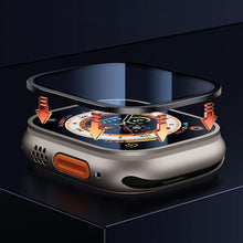 Carica l'immagine nel visualizzatore di Gallery, Proteggi Schermo per Apple Watch Ultra da 49mm, Cornice in Lega di Titanio Con Vetro Temperato 9h, Pellicola Protettiva 