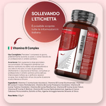 Carica l'immagine nel visualizzatore di Gallery, Vitamina B Complex, 365 Compresse Vegane, 1 al Giorno (1 Anno di Fornitura)