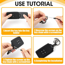 Carica l'immagine nel visualizzatore di Gallery, 2 Pezzi Custodia Chiavi Auto Compatibile, Cover in Silicone Nero Morbido - Protezione Anti-Caduta, Impermeabile, Con Por