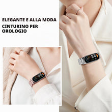Carica l'immagine nel visualizzatore di Gallery, 2 Pezzi Metallo Cinturini Compatibile con xiaomi mi band 8/xiaomi smart band 10/9 Cinturino Donna,Cinturino Maglia Regol