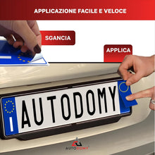 Carica l'immagine nel visualizzatore di Gallery, Autodomy Adesivi Targa Auto Kit da 4 Pezzi | Adesivo Copri Targa è Riflettente 45 x 98 mm | Adesivi Targhe Auto e Moto I